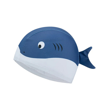 3PCS Kids Boys Summer Swimwear Bathing Suit Long Sleeve Shark Print Swimsuit Set Cute Tops with Bottoms Swimming Cap