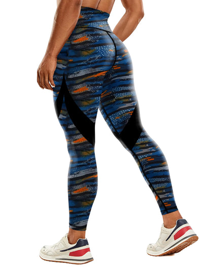 Women's 50-color high-waist printed yoga pants, hip-lifting tight quick-drying sports yoga pants