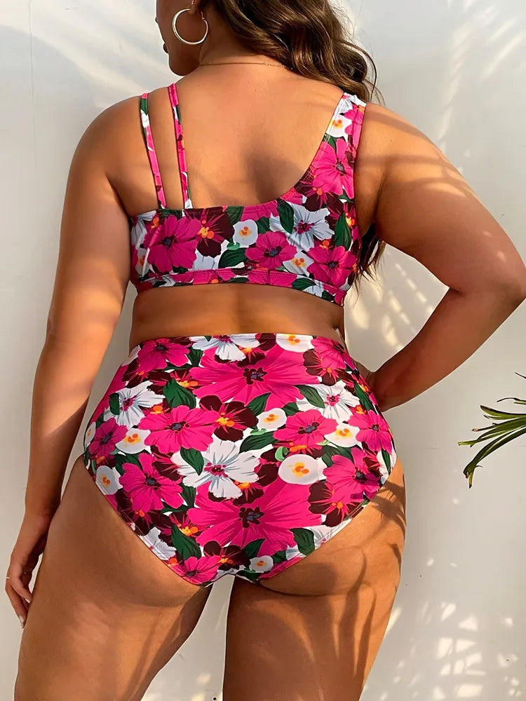 Bikini Set Plus Size Swimsuit Woman Print Swimwear Women Bathing Suit Beachwear Two-Piece Swimming Suit 5XL