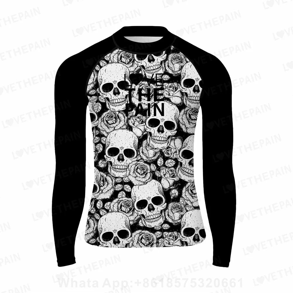 Mens Surf T-Shirt Tops Gym Training Clothes Swimwear Long Sleeve Swim Uv Tight Rash Guard Surfing Suit Rash Guards Camiseta