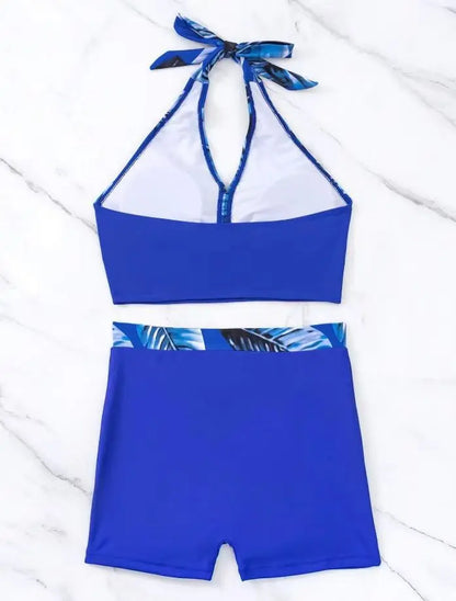 Push Up Bikinis Set Swimwear Women Leaf Print Swimsuit Summer Beach Wear Tankini Bathing Suit