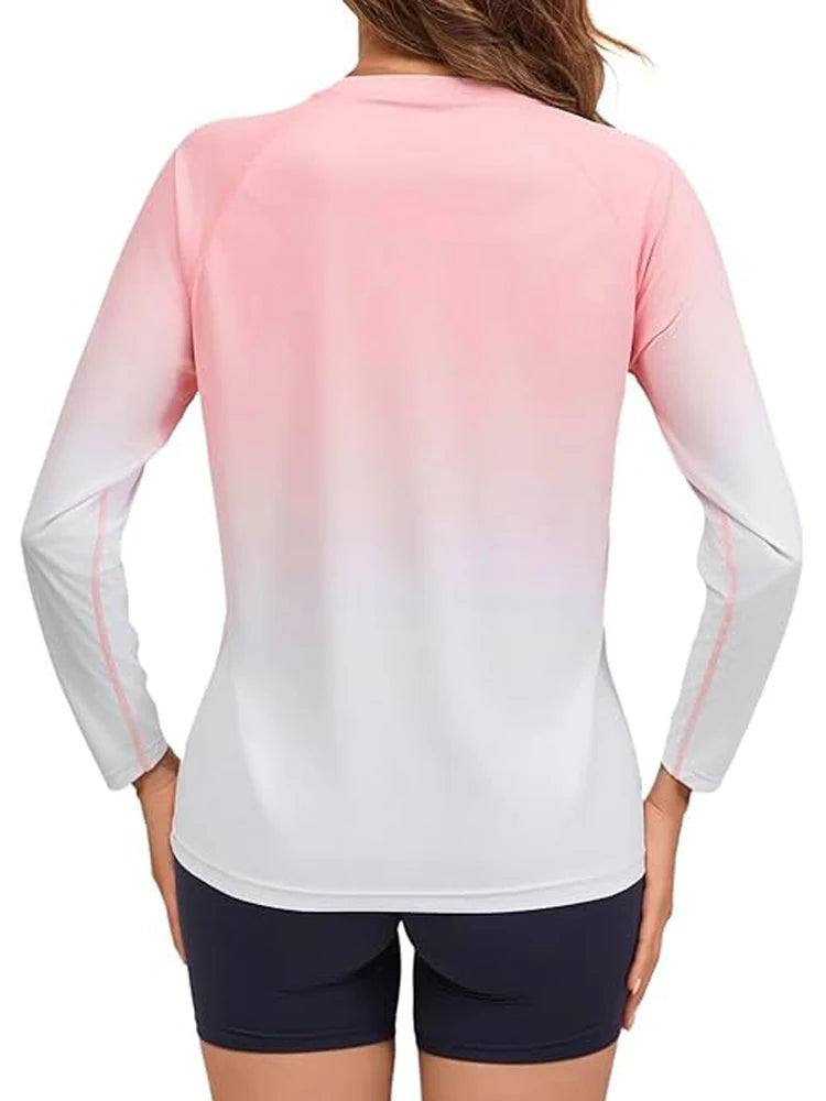 Women Long Sleeve Rashguard Swim Shirts Womens Swimwear Surf Rushguard Top Quality UV-Protection Rush Guard Tops
