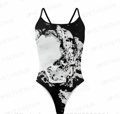One Piece Swimsuit Women Thin straps Swimsuit Training Swimwear Backless Bathing Suit Beachwear Swim Wear Monokini