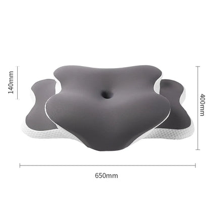 Ergonomic Cervical Pillow Memory Foam Pillow Neck Pain Relief Comes With Ice Silk Pillowcase Adjustable  For Back Side Sleepers