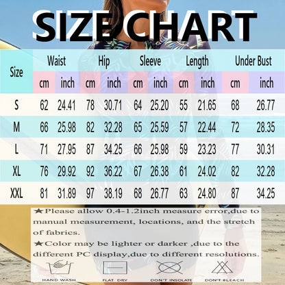 Women's Swimwear Rash Guard Long Sleeve Zipper Surfing Swimsuit Sports Surfing Tankini Set Beachwear Two-Piece Bathing Suits