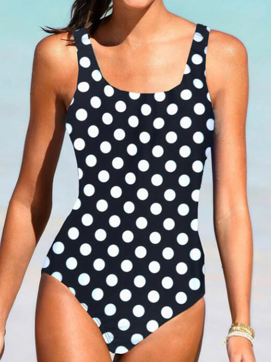 Sporty One Piece Swimsuit Women Slim Swimwear Female Criss Cross Back Bathing Swimming Suit Padded Beachwear Summer