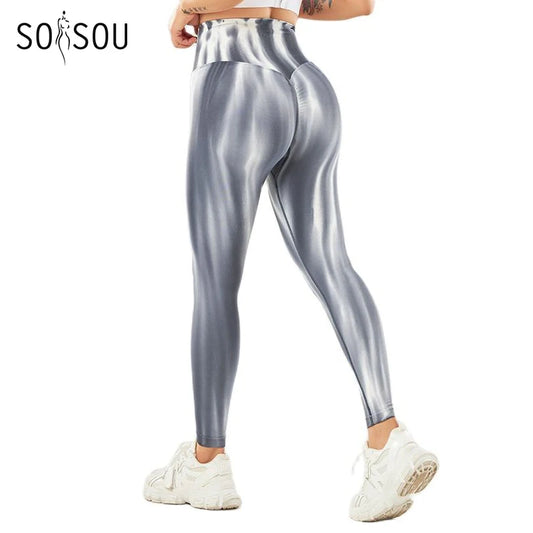Tie-dye Seamless Leggings Gym Yoga Women's Pants Fitness Sport Tights Breathable Elastic High Waist Women Clothing