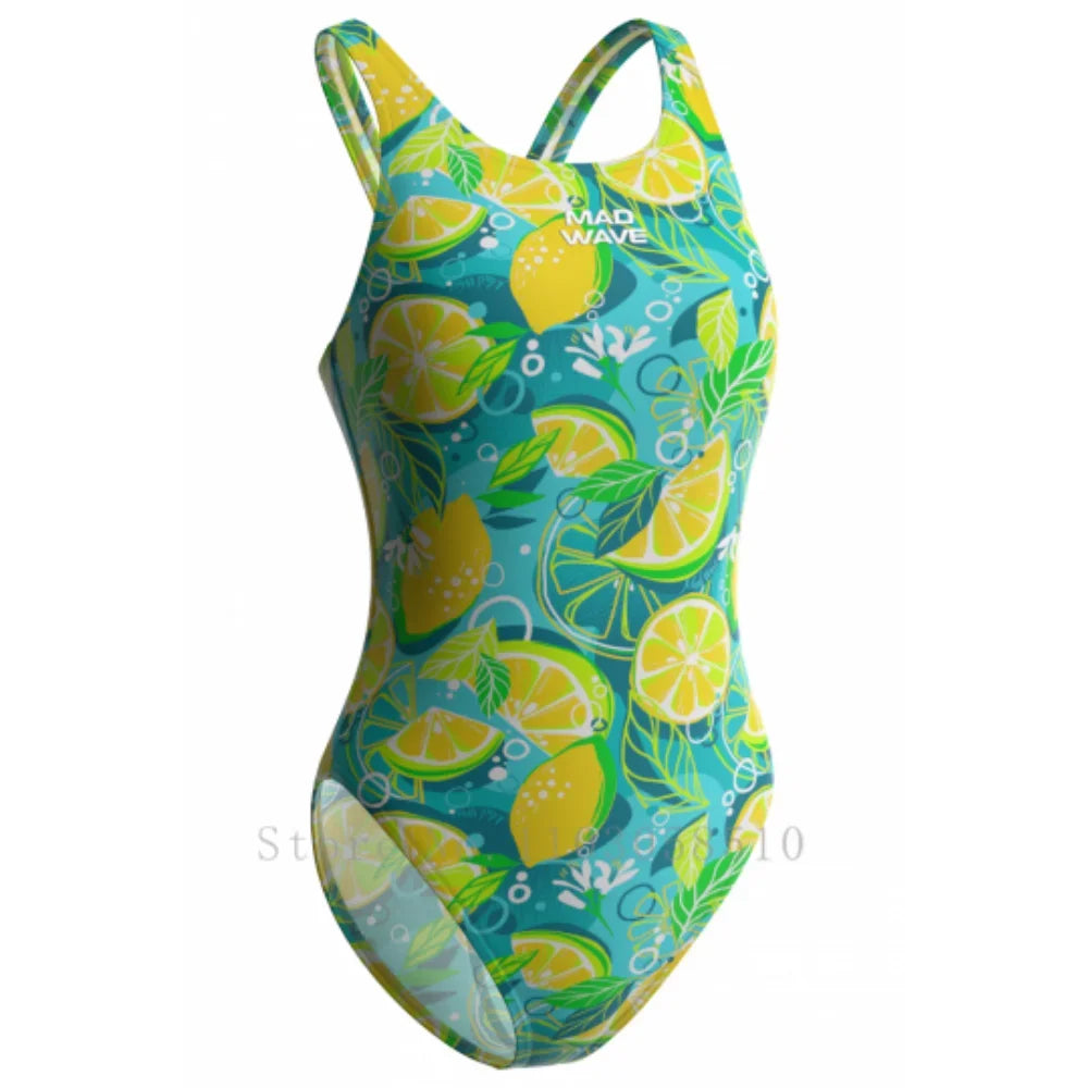 Women's Fruit-Print One-Piece Training Swimsuit