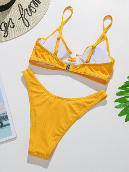 Swimsuit European and American style new steel tray gathers bikini swimsuit