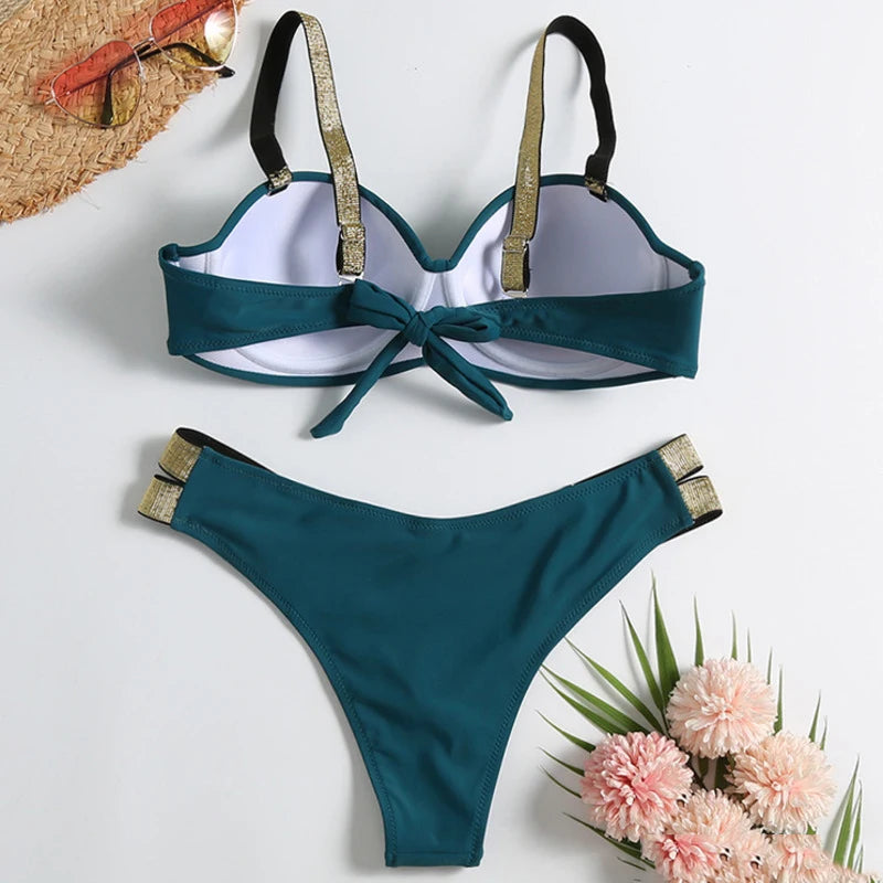 Bikinis Swimsuits Women's Swimwear Push Up Female Beach Swim Wear Bathing Suits Brazilian Bikini Set Pool Bather