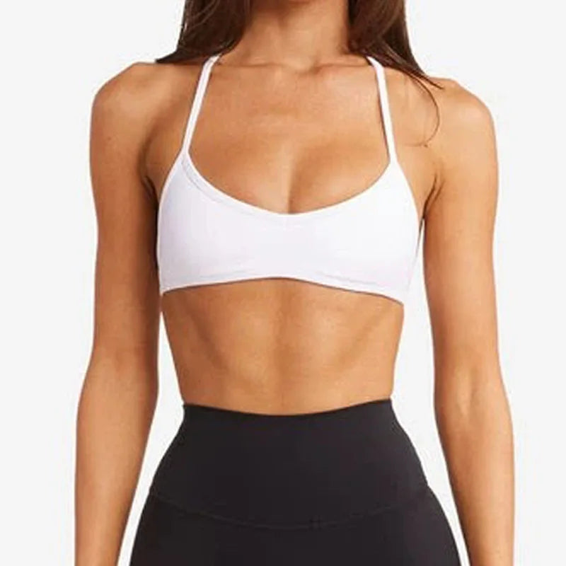 Women's Halter Sports Bra Top Push Up Fitness Bra Yoga Gym Workout Bra Fitness Top Sports Breathable Bra XP37