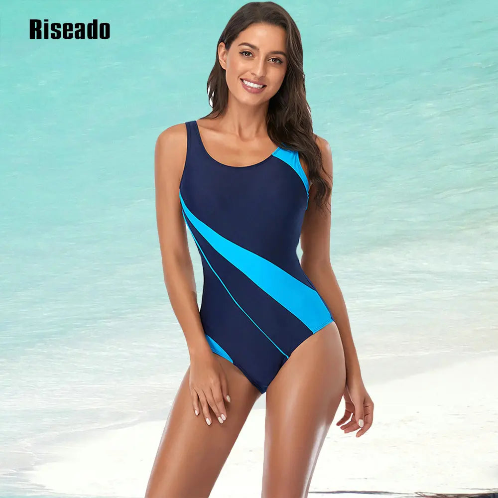 Riseado Racerback Swimwear Women Athletic One Piece Swimsuit Woman's Bodysuit Bathing Suit Competitive Beachwear