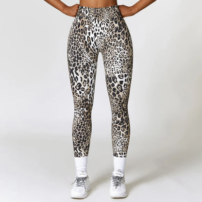 Tie-dye Yoga Fitness Nine-point Pants Spring Summer Women's High-waist Hip-lifting Slim Trousers Pantalones De Mujer Ropa Mujer