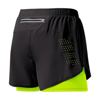 Running Shorts Sportswear 2 in 1 Training Short Pant Summer Double-deck Beach Homme Jogging Clothing Gym Sport Shorts Men
