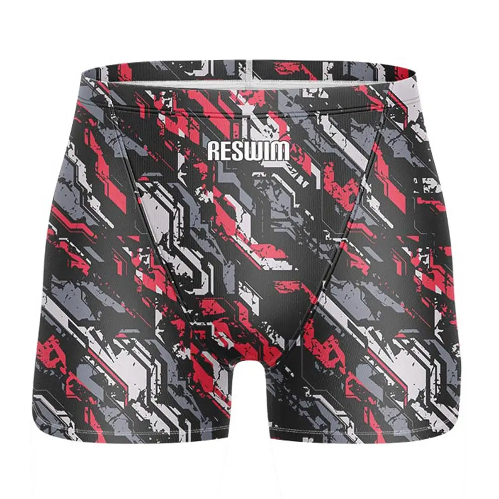 Summer Men's Swim Jammer Swimsuit Shorts Swimming Trunks Beach Tights Shorts Surfing Diving Swimwear Gym Jammers Lycra Pants