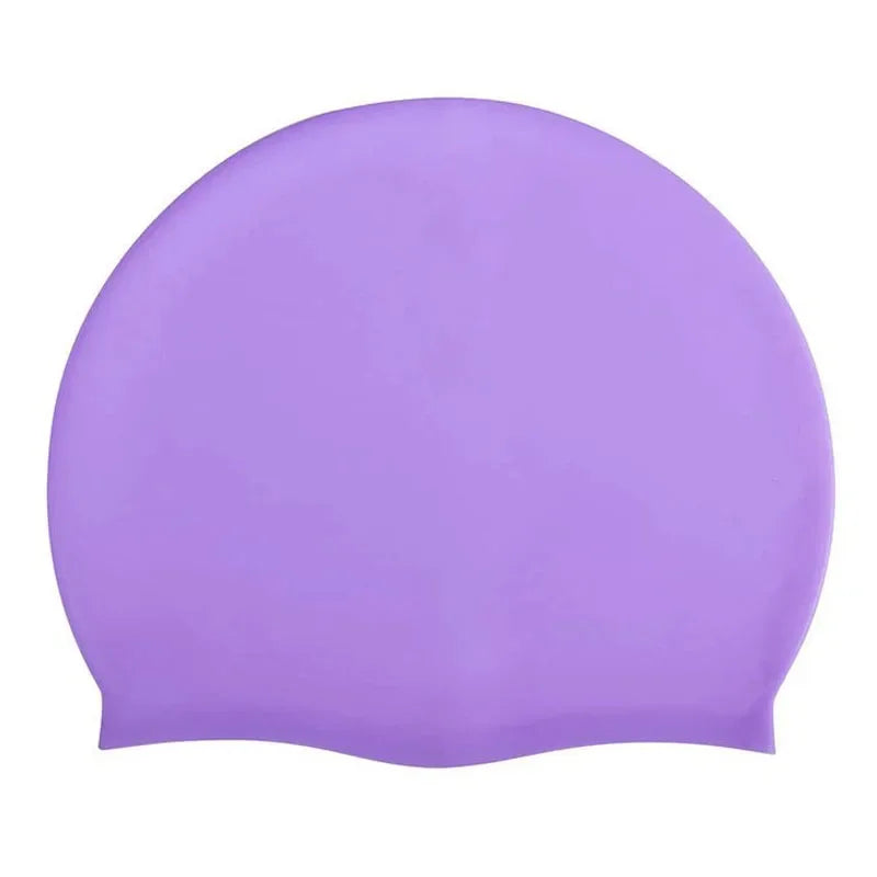 Waterproof Silicone Swim Caps Women Men High Elastic Flexible Protect Ears Hair Swimming Pool Hat for Adults Children Girls Boys