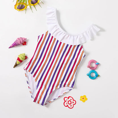 Girls Swimsuit Summer One Piece Bathing Suit Baby Swimwear Kids Girl Bikini Sets Children's Swimming Clothes Beachwear