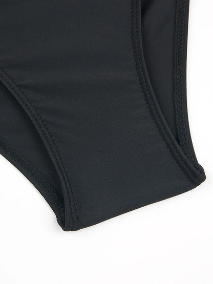 Large Plus Size Push Up Solid Bikini Two Piece High Waist Swimsuit Women Swimwear Female Bathing Suit Beachwear Swimming