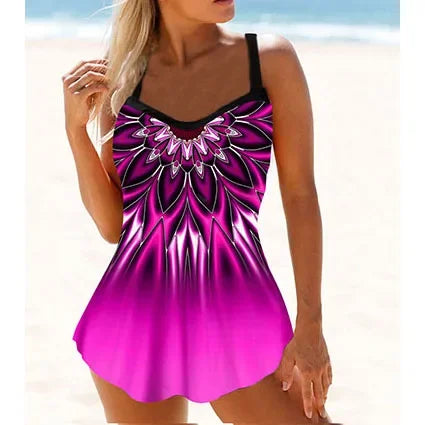 Women's Swimsuit Tankini 2-piece Set, Regular Swimsuit 2-piece Set, High Waisted Swimsuit, Sports Vacation Beach Outfit S-6XL