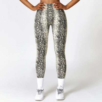 Trendy Leopard Print Yoga Leggings Neon Push Up Pants Cute Elastic Leggings Female Custom Fitness Workout Sports Leggings