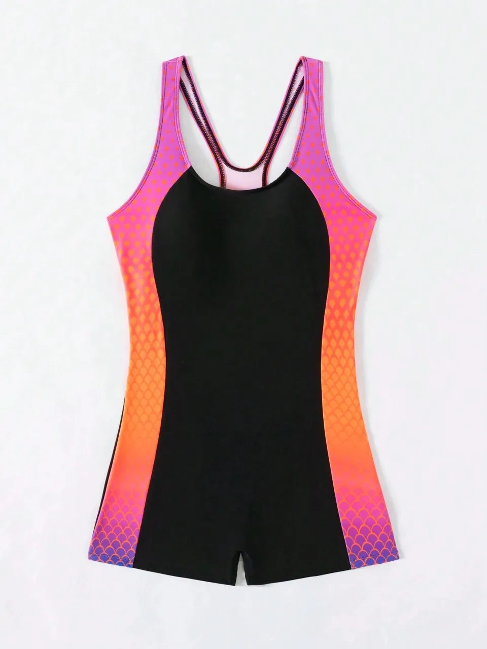 Slim Gradient Print Swimsuit Women One Piece Surfing Swimwear Female Diving Clothes Bathing Swimming Suit Padded Beachwear