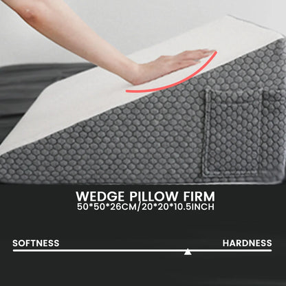 1pc /2pcWedge Pillow For Sleeping Bed Wedge Pillow For After Surgery Triangle Air Layer Sleeping Wedge Cover Memory Foam