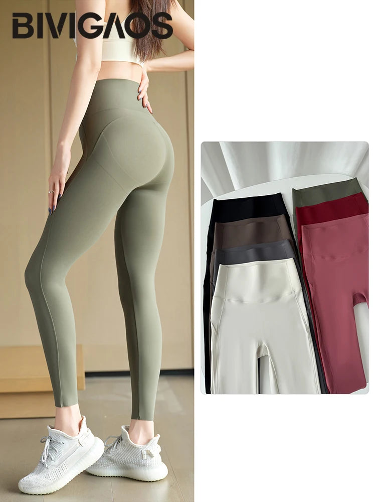 Sharkskin Sport Leggings Women High Waisted Butt Lifter Tight Fitting Fitness Yoga Push Up Leggings