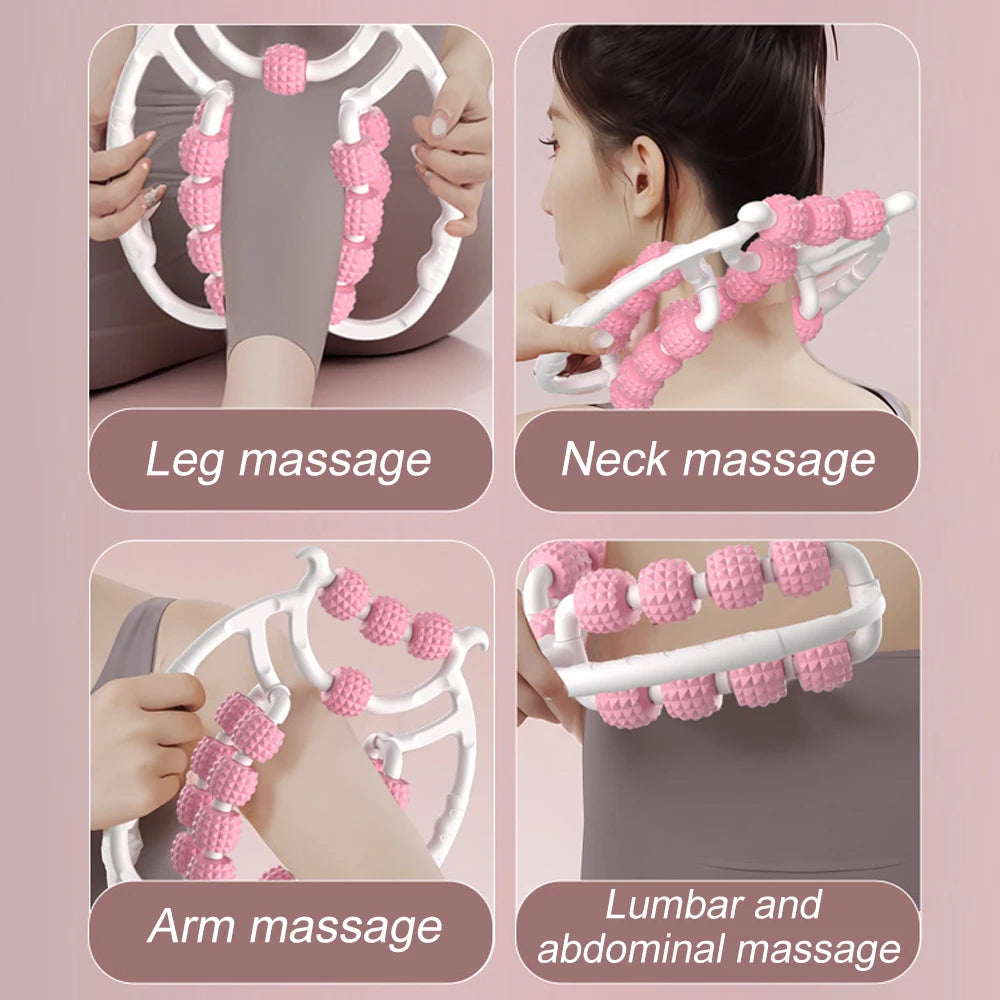 20 Wheel Annular Leg Clamp Massager Body Slimming Roller Massage for Body Massager Relax