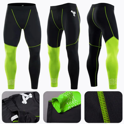 Mens Tight Gym Compression Pants Quick Dry Fit Sportswear Running Tights Men Legging Fitness Training Sport Gym Leggings
