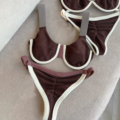 Push Up Bikinis Swimsuit Women Swimwear Micro Bikini Set Low Waisted Swim Suit Patchwork Beachwear Brazilian Biquini Female