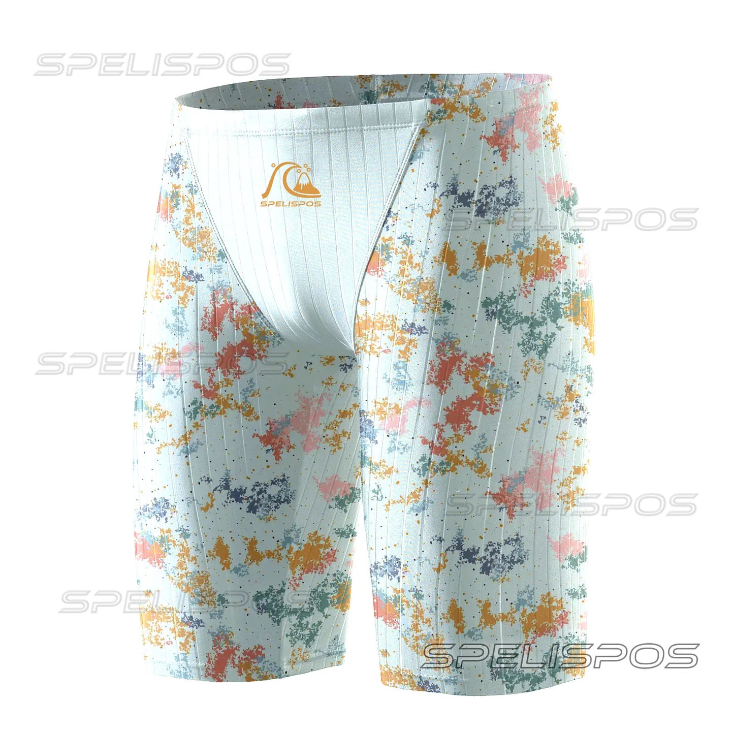SPELISPOS Summer Men Swimming Trunk Swimwear Beach Swim Sport Short Briefs Elastic Surfing Swimsuit Training Flat Pants Diving