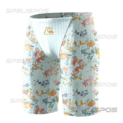 SPELISPOS Summer Men Swimming Trunk Swimwear Beach Swim Sport Short Briefs Elastic Surfing Swimsuit Training Flat Pants Diving
