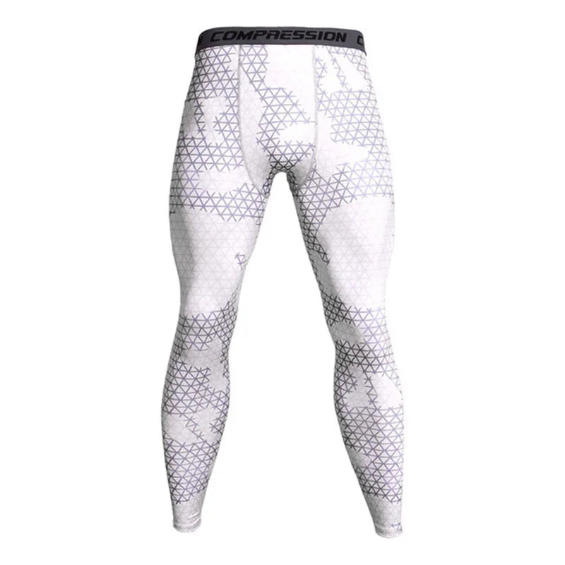 Men Leggings Skinny Long Pants Running Yoga Sports Gym Fitness Boy Training Basketball Base Layer Camouflage Trousers Quick Dry