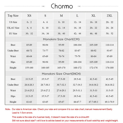 Charmo Womens One Piece Swimsuits U Neck Solid Color Monokini Push Up Bathing Suits Swimwear