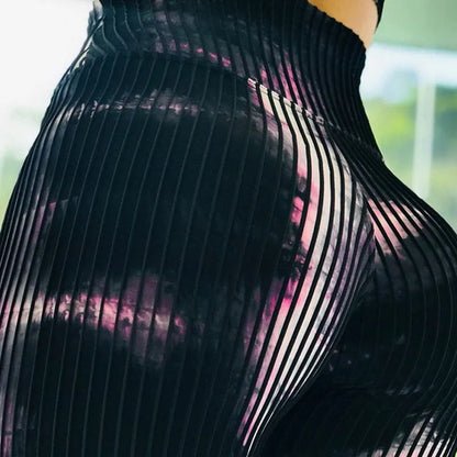 Peach Hip Fitness Plus Size Leggings Tie-dye High Waist Hip Lift Yoga Pants Women's Sports Quick-drying Sports Tights