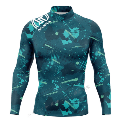 Mens Swimming Rashguard  Long Sleeve Surfing Shirts Swimwear Uv Sun Protection Clothing Surf Beach Upf 50+ Shirt Diving Apparel
