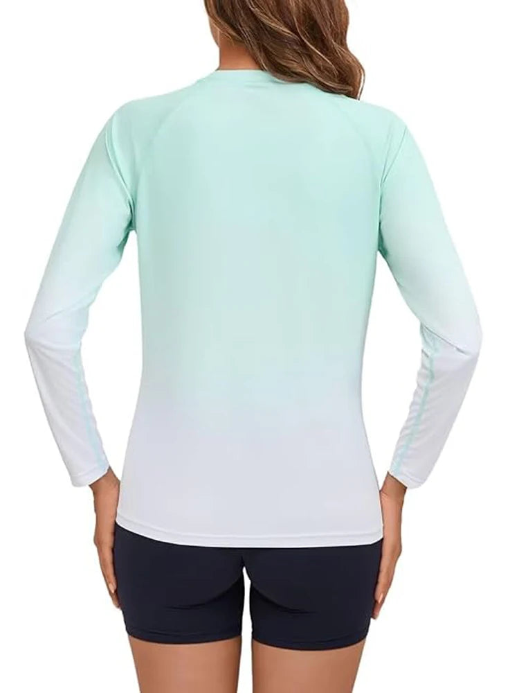 Women Long Sleeve Rashguard Swim Shirts Womens Swimwear Surf Rushguard Top Quality UV-Protection Rush Guard Tops