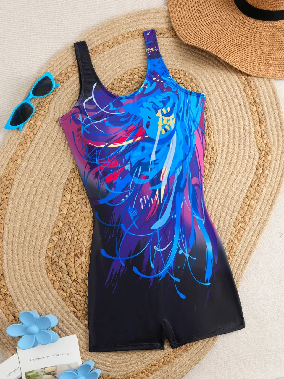 Printed Swimsuit Women One Piece Surfing Swimwear Female Diving Clothes Bathers Bathing Swimming Suit Padded Beachwear