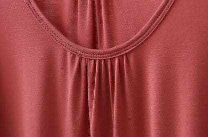 Large size Tank Tops Loose Folds Summer women Modal sleeveless Tshirts Solid color Homewear Top Bottoming Vest XL to 6XL