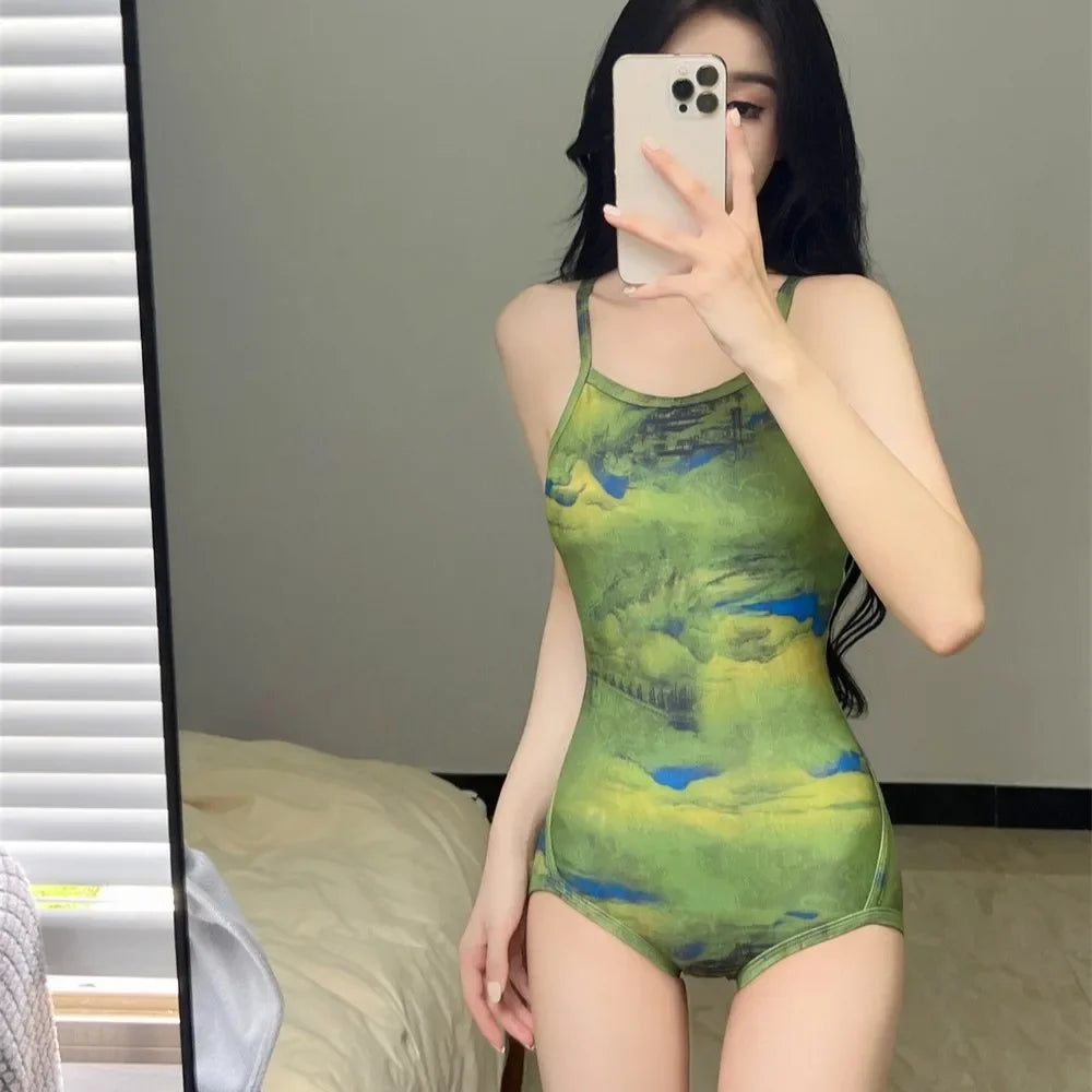 Professional Racing Swimsuit Hot Sale Of The Season Model Sensual Triangle One-Piece for Women Thermal Spa Beach Swimming Pool
