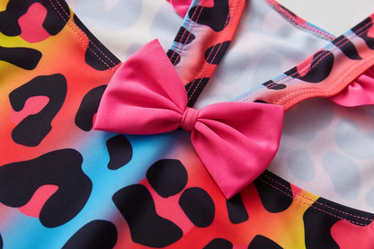 Kids Swimwear for Girls Flamingo Print One-pieces Swimming Suit Summer Beach Swimsuit Children Infant Bathing Suit Bikini