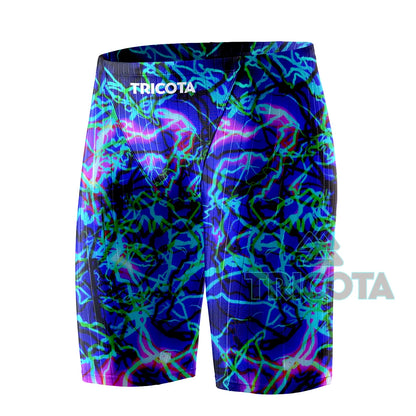 Men Swim Jammer Swimwear Shark Skin Lycra Fiber High Level Male Swimming Quick-Dry Swimwear Trunk Training Race Pants Surfing