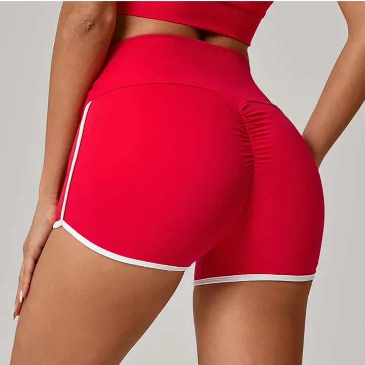Women's Sports Yoga Shorts High Waist Scrunch Fitness Running Cycling Quick Dry Exercise Female 3 Points Yoga Shorts