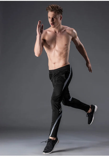 Men Running Sport Pants With Zipper Pockets Football Joggings Training Sweatpants Basketball Soccer Trousers workout pant Male