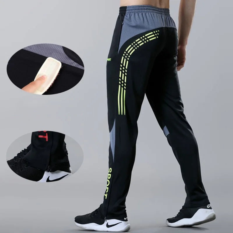 Simplicity Trend Summer Casual Pants Men Elastic Waist Letter Zipper Pockets Sports Breathable Quick Dry Pencil Trousers