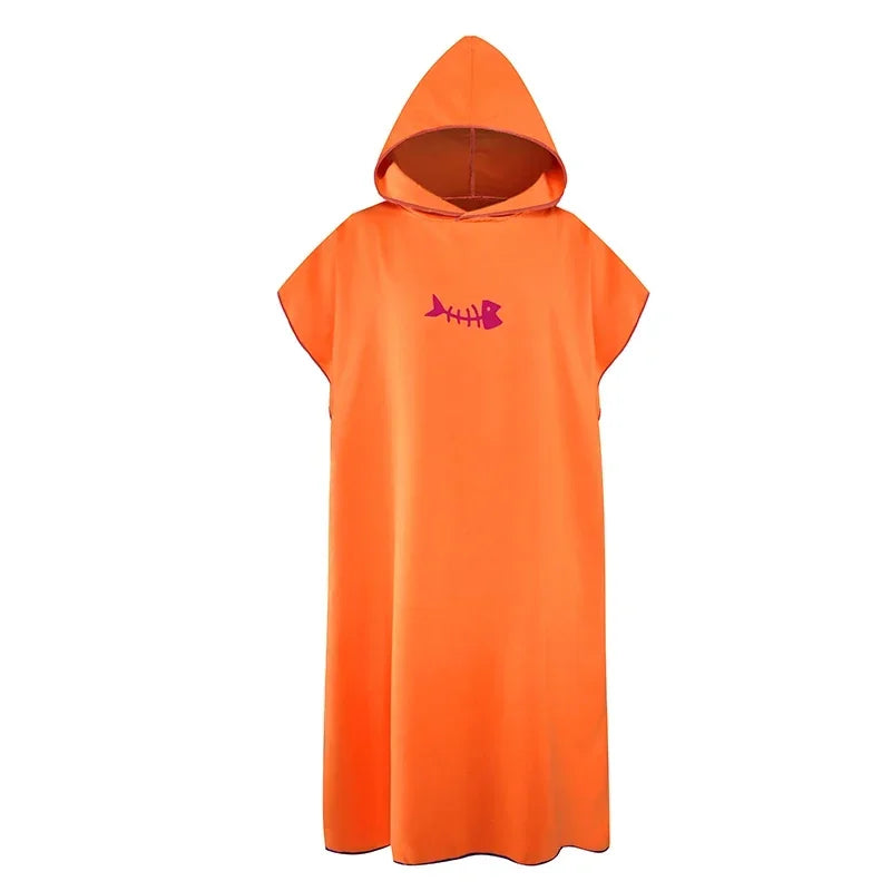 Quick-drying Changing Robe Quick Dry Bathrobe Hooded Absorbent Bath Towel Swimming & Fitness Super Absorbent Bathrobe