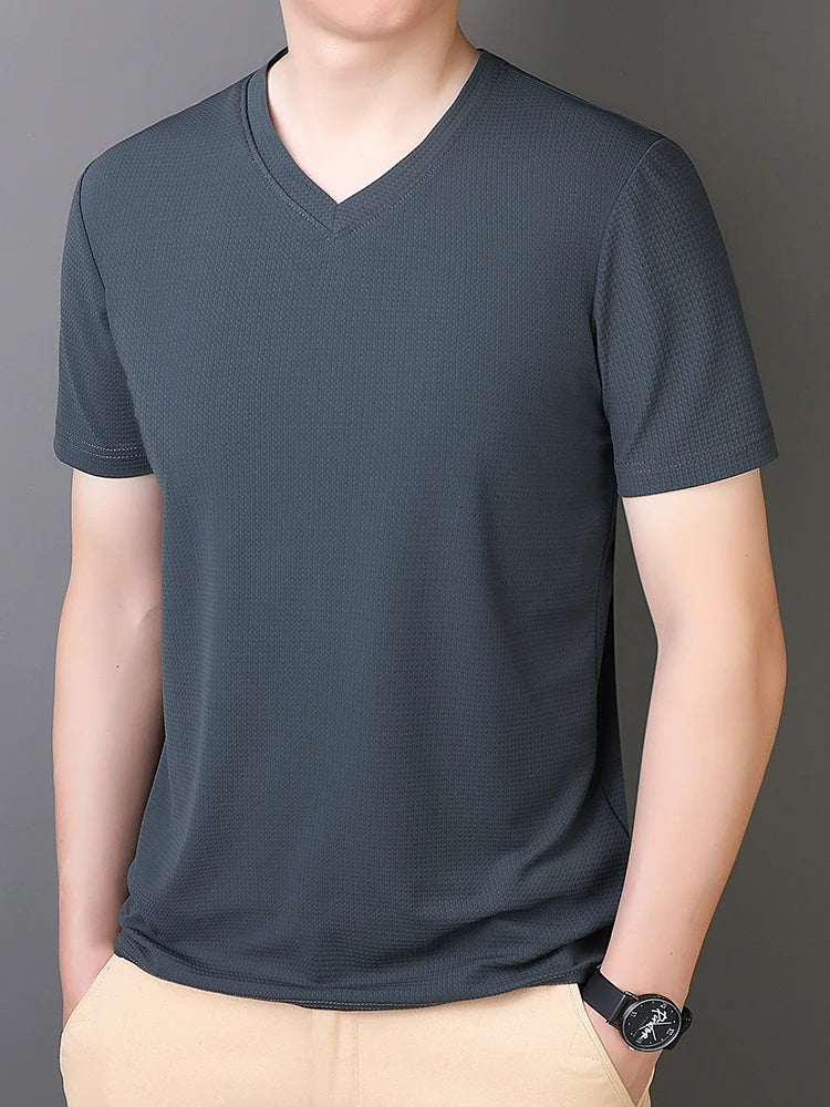 9xl 8xl 7xl 6xl Summer T-Shirts Men Sportswear Breathable Ice Silk Quick-Drying Tees Tops Male Fitness Gym Big Size Tshirt