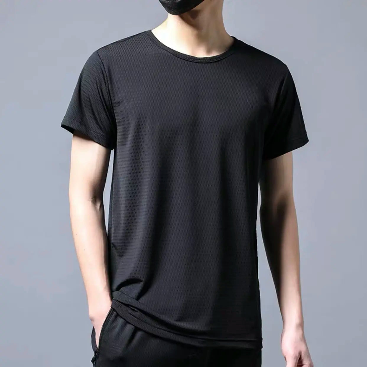 Plus Size 10XL 150KG summer Men sports Quick dry tshirts Short sleeve hole Breathable out door tees large size elasticity tops