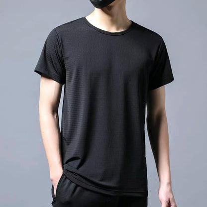 Plus Size 10XL 150KG summer Men sports Quick dry tshirts Short sleeve hole Breathable out door tees large size elasticity tops