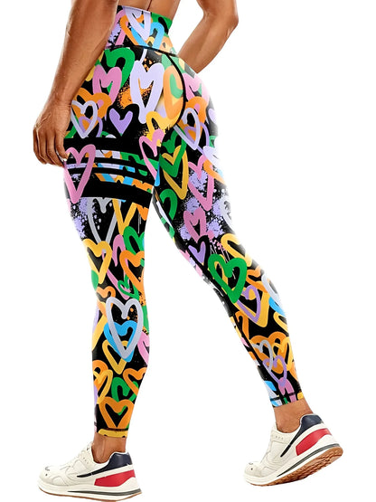 Women's 50-color high-waist printed yoga pants, hip-lifting tight quick-drying sports yoga pants